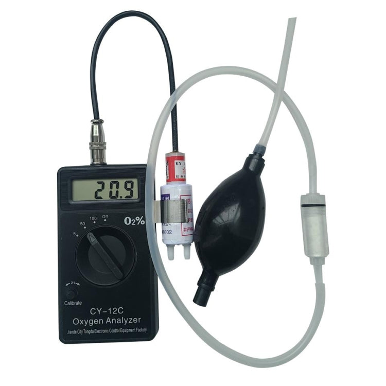 Analizador de oxígeno portátil CY-12C Dispositivo de medición de oxígeno de rango completo, CY-12C