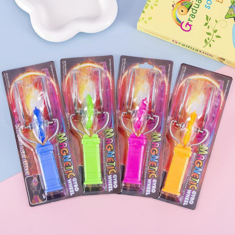 Gyro magnético emisor de luz, juguetes, pista mágica, Gyro, juguete para niños, bolas de Yo-yo, Magnetic Gyro Toys