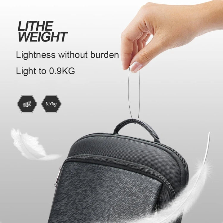 Bopai Mochila para portátil ligera y resistente al agua para viajeros de negocios de piel de vaca de primera capa, 61-122731, 61-122721