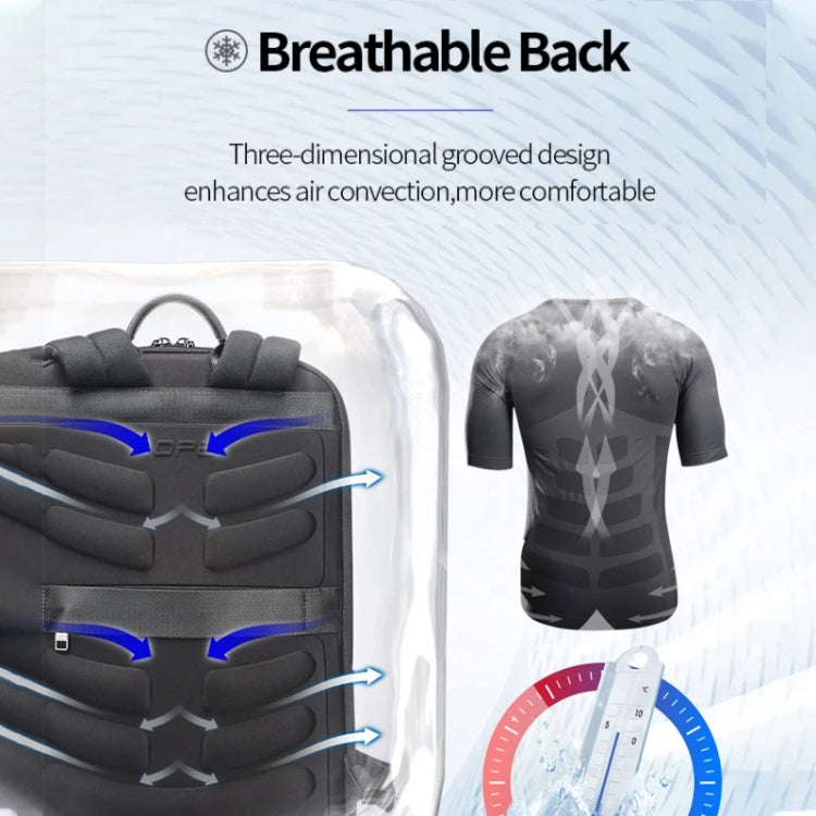 Bopai Mochila para portátil ligera y resistente al agua para viajeros de negocios de piel de vaca de primera capa, 61-122731, 61-122721