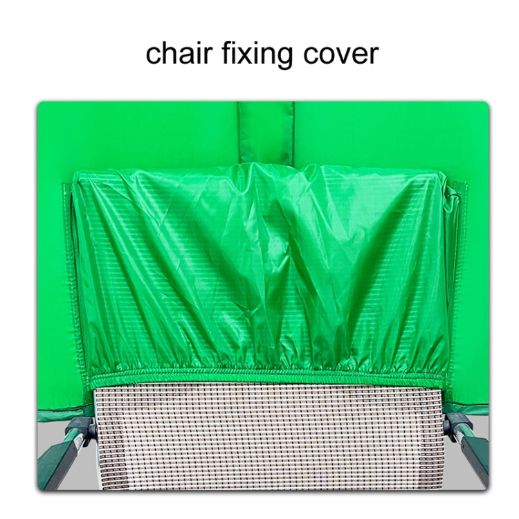 Pantalla verde recortada de fondo de doble cara para deportes electrónicos en vivo para silla