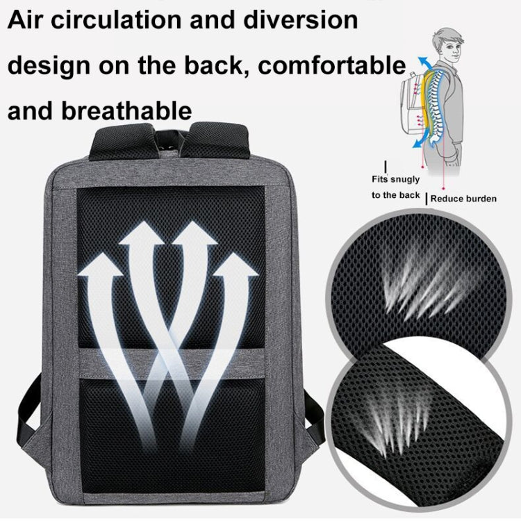 Mochila multifuncional impermeable para ordenador portátil deportivo de negocios con puerto USB, 15 inch, 17 inch