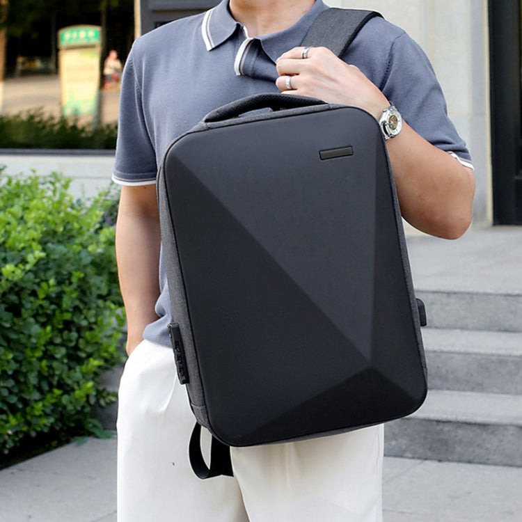 Mochila antirrobo para ordenador portátil con bloqueo de contraseña de gran capacidad con puerto USB, 16 inch
