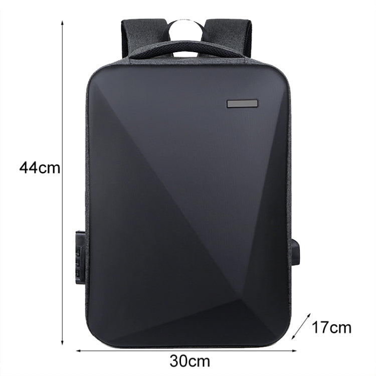 Mochila antirrobo para ordenador portátil con bloqueo de contraseña de gran capacidad con puerto USB, 16 inch