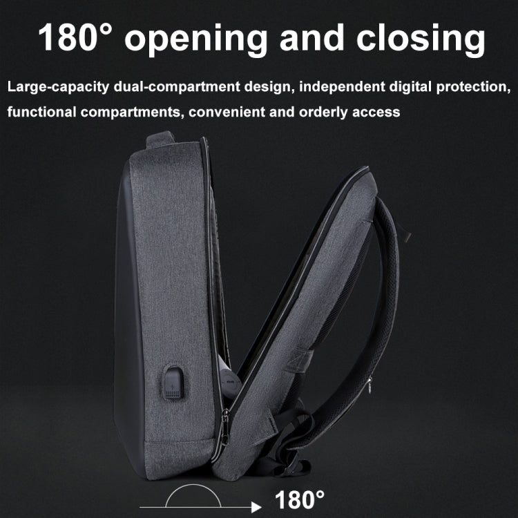 Mochila antirrobo para ordenador portátil con bloqueo de contraseña de gran capacidad con puerto USB, 16 inch