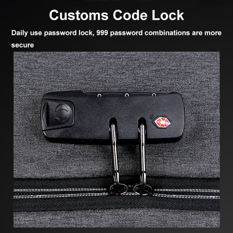 Mochila antirrobo para ordenador portátil con bloqueo de contraseña de gran capacidad con puerto USB, 16 inch