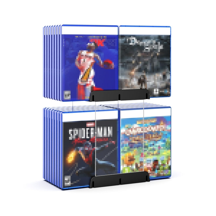 Caja de CD de almacenamiento montada en la pared con soporte de almacenamiento en disco de CD para tarjetas de juego, 32 sheets