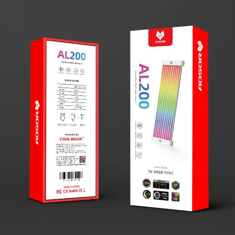 AOSOR Al200 Cable de neón Placa base de computadora Tarjeta gráfica Placa luminosa Fuente de alimentación Línea Decoración, AL200