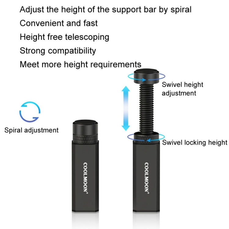 COOLMOON-soporte para tarjeta gráfica, tarjeta gráfica para ordenador de escritorio, soporte superior Vertical, tornillo, varillas de soporte telescópicas, 2.8-5cm (Black), 2.8-5cm (Silver), 5-8cm (Black), 5-8cm (Silver), 7.5-12cm (Black)              ...