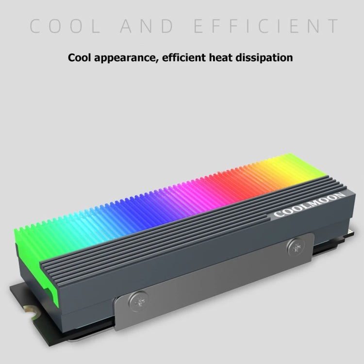 COOLMOON CM-M2A M.2 2280 Enfriador de unidad de estado sólido 5V ARGB Disipador térmico de disco duro, CM-M2A