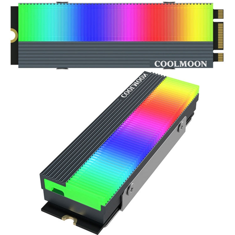 COOLMOON CM-M2A M.2 2280 Enfriador de unidad de estado sólido 5V ARGB Disipador térmico de disco duro, CM-M2A
