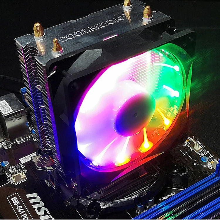 COOLMOON Frost doble tubo de cobre ventilador de CPU PC de escritorio iluminado silencioso AMD enfriador refrigerado por aire, P2 Magic Moon Edition Single Fan, P22 Magic Moon Edition Double Fan, P2 Streamline Edition Single Fan                        ...