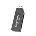 Lector de tarjetas CF de lectura y escritura de alta velocidad Onefavor USB2.0, CF Card Reader