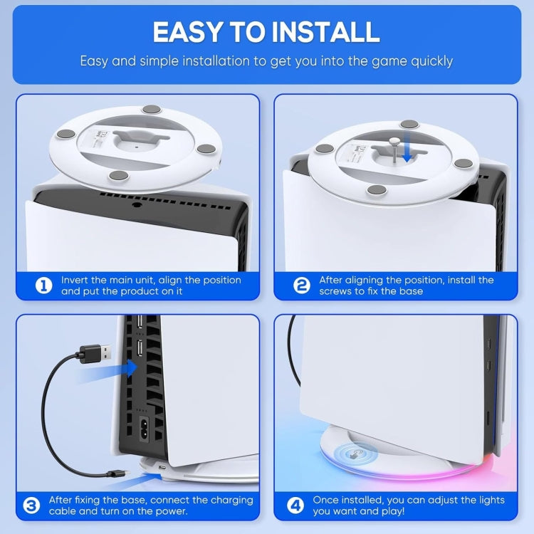 Para Sony PS5 Slim IPEGA consola de juegos Universal soporte de Base de refrigeración Vertical, White, Black, Colorful White, Colorful Black