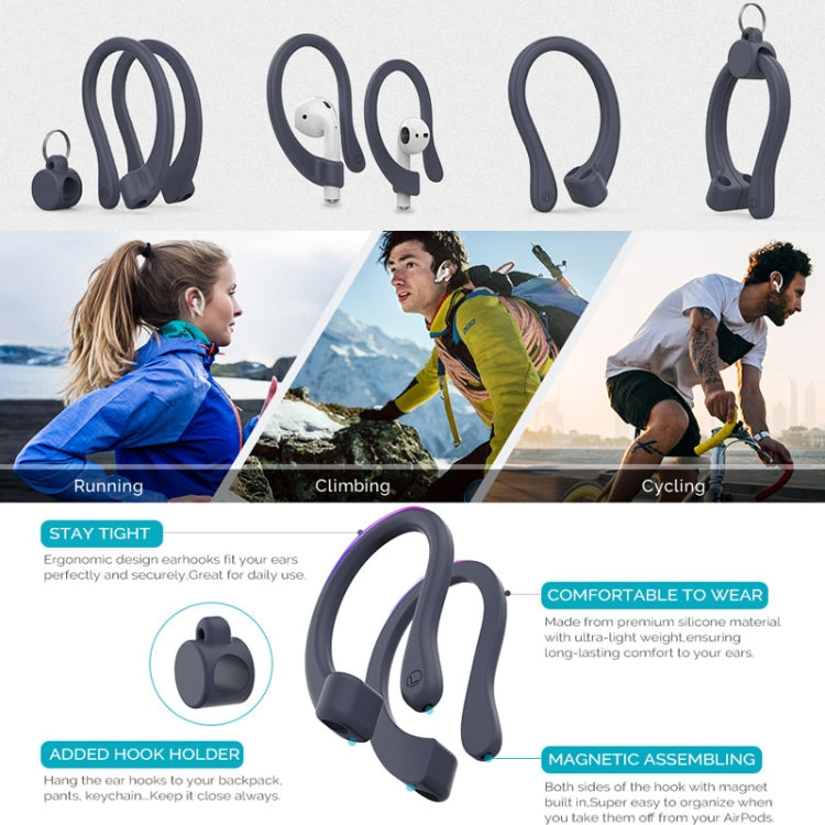 AhaStyle PT78, 1 par de auriculares inalámbricos, ganchos magnéticos de silicona para almacenamiento antipérdida para Apple AirPods 1 / 2 / 3 / Pro / Pro 2