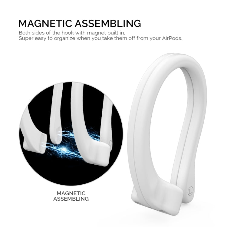 AhaStyle PT78, 1 par de auriculares inalámbricos, ganchos magnéticos de silicona para almacenamiento antipérdida para Apple AirPods 1 / 2 / 3 / Pro / Pro 2