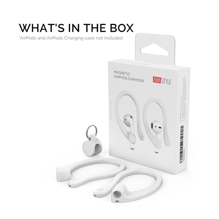 AhaStyle PT78, 1 par de auriculares inalámbricos, ganchos magnéticos de silicona para almacenamiento antipérdida para Apple AirPods 1 / 2 / 3 / Pro / Pro 2