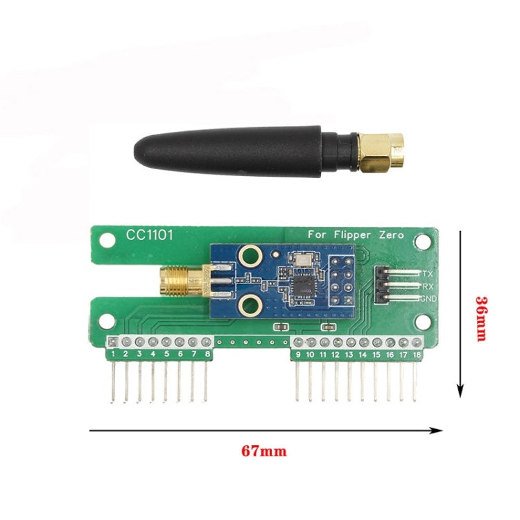 Para módulo externo SubGhz Flipper Zero CC1101 433MHz, AL-276