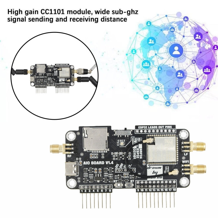 Módulo de expansión multifunción WIFI NRF24+ESP32 3 en 1, 3 in 1