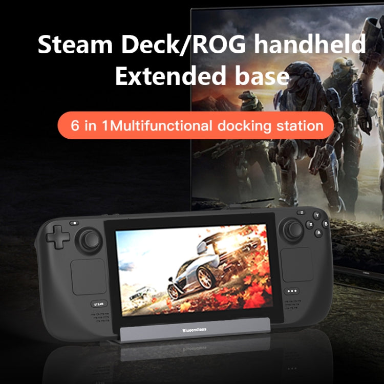 Para Steam Deck/ROG Blueendless DS601 tipo C consola de juegos Base HUB estación de acoplamiento, 6-in-1 DS601