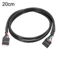 Cable blindado doble del cable de extensión 26AWG de la placa base 9Pin USB2.0, 20cm, 30cm, 50cm, 60cm