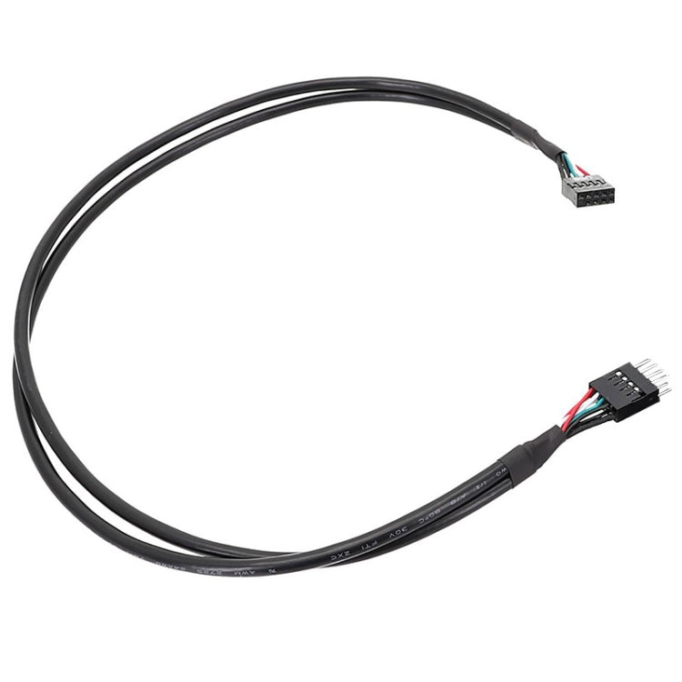 Cable blindado doble del cable de extensión 26AWG de la placa base 9Pin USB2.0, 20cm, 30cm, 50cm, 60cm