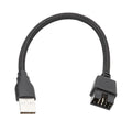 USB-A macho a placa base de 9 pines Datos RGB incorporados a cable adaptador de puerto U externo, USB-A Male To 9Pin