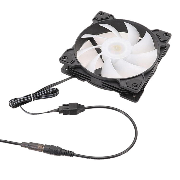 Adaptador de corriente DC5521 a caja de computadora de 12 V, cable de ventilador de 4 pines, DC5521 To 12V 4Pin