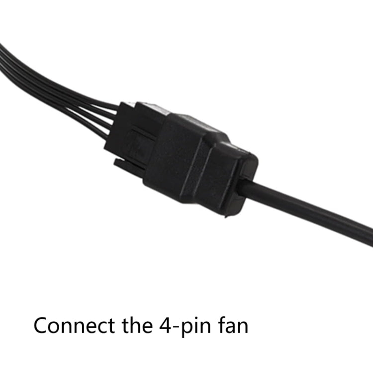 Adaptador de corriente DC5521 a caja de computadora de 12 V, cable de ventilador de 4 pines, DC5521 To 12V 4Pin