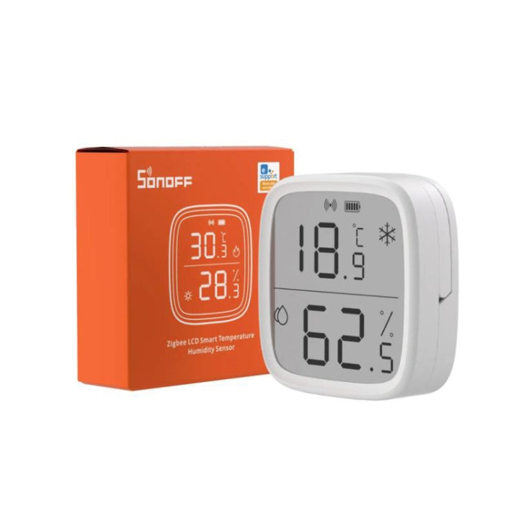 SONOFF SNZB-02D Enlace de monitoreo en tiempo real con sensor inteligente LCD de 2,5 pulgadas