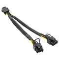 Cable de juego de tarjeta gráfica de 6 pines a doble 8 pines, adaptador de Cable de alimentación de uno a dos, 6Pin To Dual 8Pin