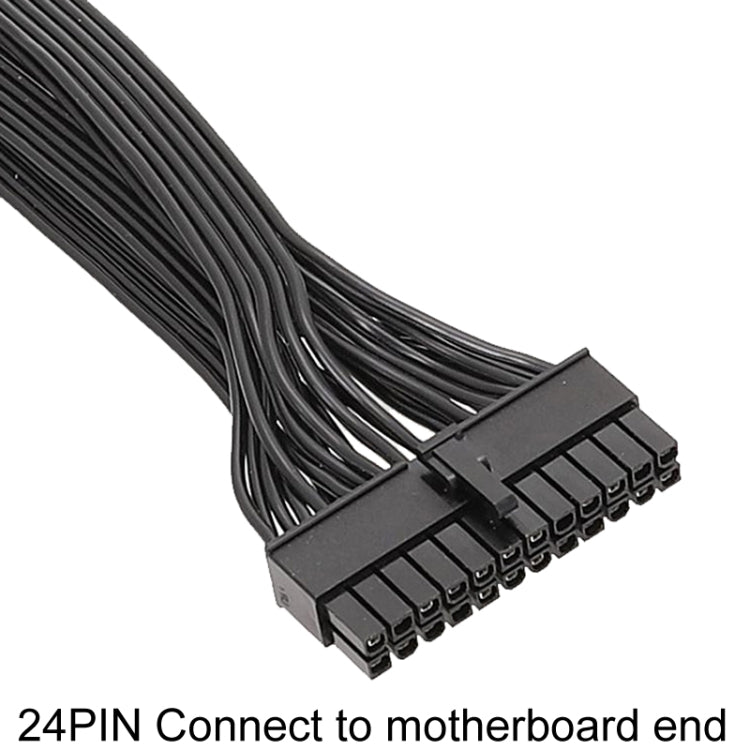 Para EVGA 10Pin/18Pin a 24Pin Cable plano módulo Cable tarjeta gráfica bloque Cable, 60cm For EVGA