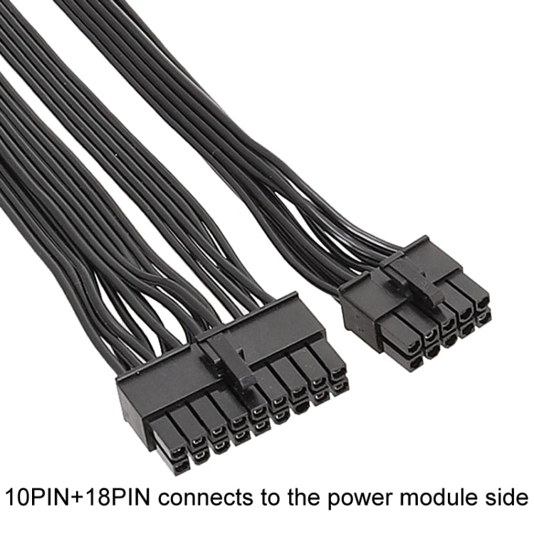Para EVGA 10Pin/18Pin a 24Pin Cable plano módulo Cable tarjeta gráfica bloque Cable, 60cm For EVGA
