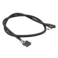 Placa base USB de 9 pines a cable de datos de codo tipo C Cable de red trenzado, 60cm Elbow