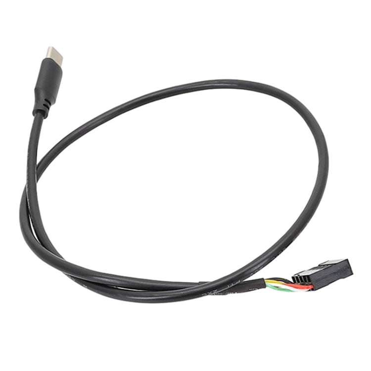 Placa base USB de 9 pines a cable recto de datos con doble blindaje tipo C, 50cm Straight