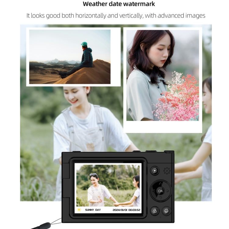 Cámara digital CCD de alta definición con tarjeta WiFi de 64 millones de píxeles, Black, White, Black + Microphone/Fill Light/Headphone Cable, White + Microphone/Fill Light/Headphone Cable, Black + Fill Light, White + Fill Light, Black + Microphone    ...