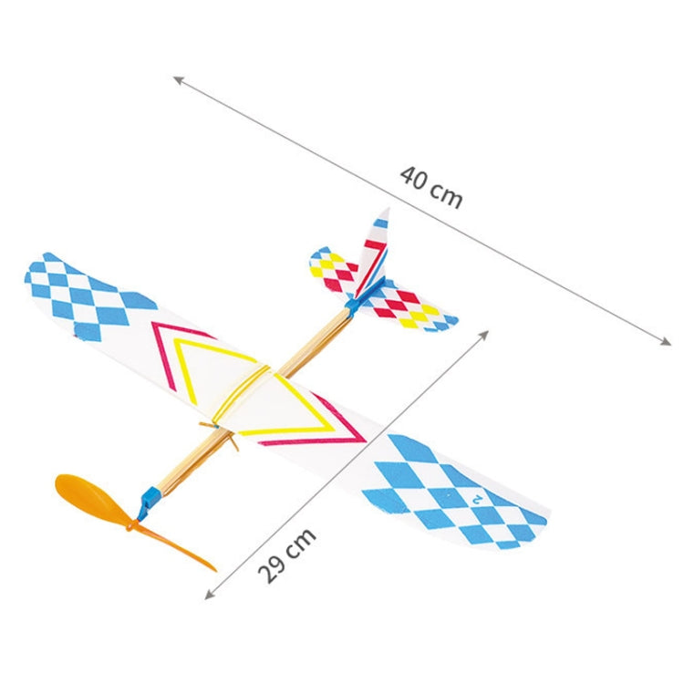 Modelo de avión a motor con bandas elásticas, tecnología de bricolaje, pequeñas manualidades, experimento científico para niños, clase, rompecabezas, juguete, Rubber Bands Power Airplane Model