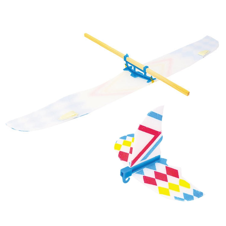 Modelo de avión a motor con bandas elásticas, tecnología de bricolaje, pequeñas manualidades, experimento científico para niños, clase, rompecabezas, juguete, Rubber Bands Power Airplane Model