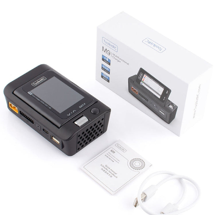 ToolkitRC M9 600W Avión Li-Po Cargador de equilibrio de batería con función de voz, M9