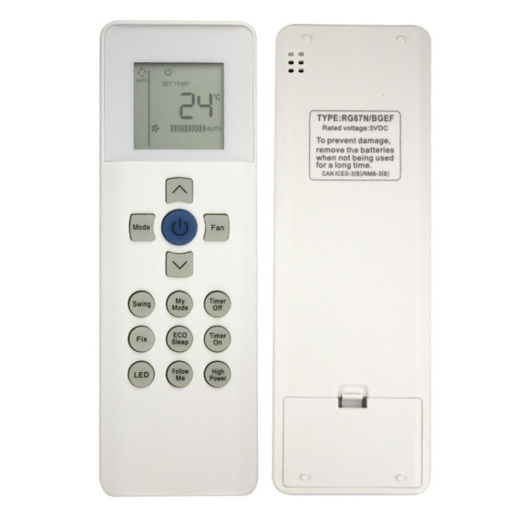 Piezas de repuesto para control remoto de aire acondicionado Carrier RG67N BGEF