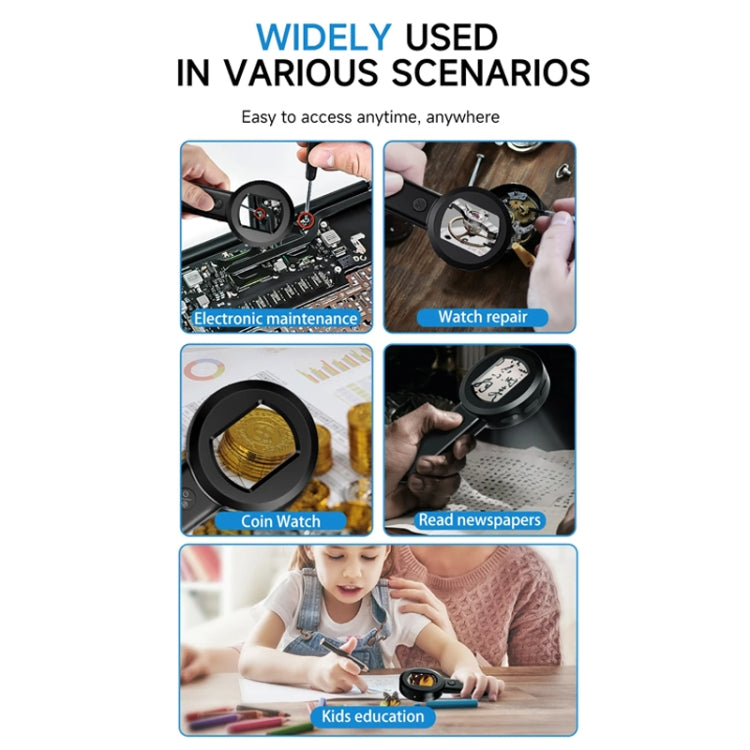 Lupa electrónica de alta definición de mano con microscopio digital