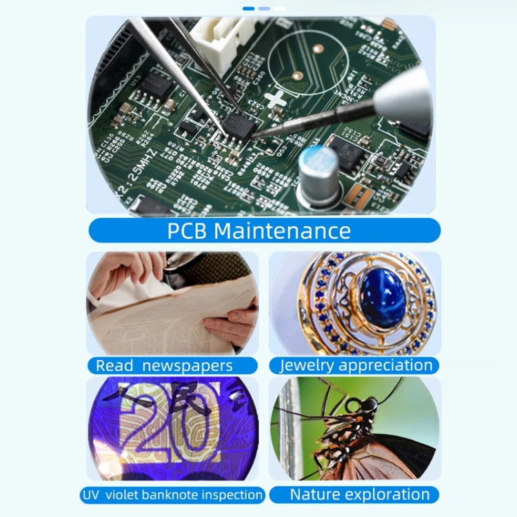Lupa electrónica de alta definición de mano con microscopio digital