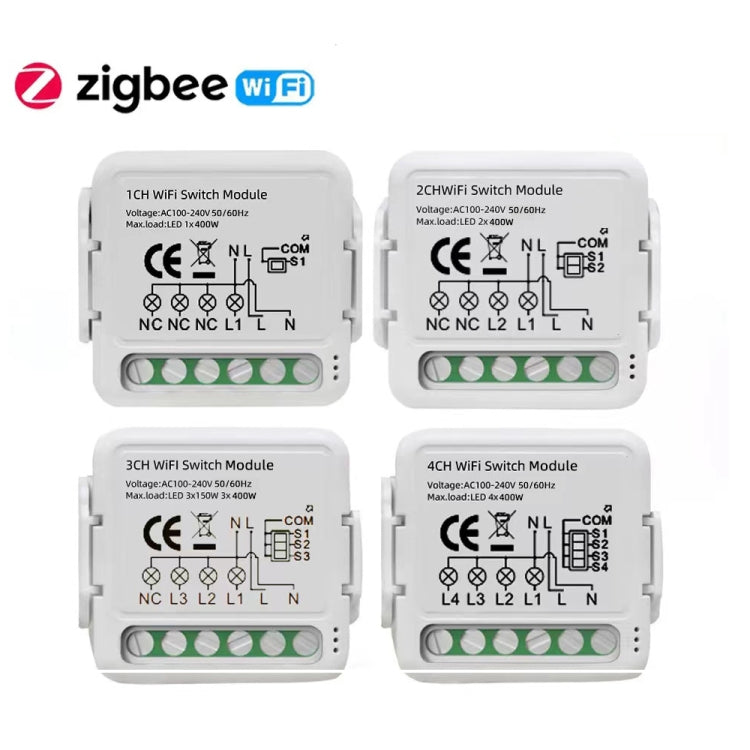 Módulo de interruptor inteligente para la aplicación Alexa / Google Home / Tuya Smart Life, 1CH  WiFi, 2CH WiFi, 3CH WiFi, 4CH WiFi, 1CH Zigbee, 2CH Zigbee, 3CH Zigbee, 4CH Zigbee