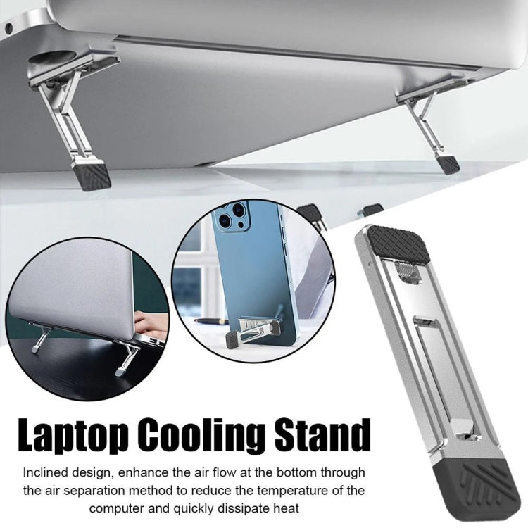 Almohadilla de aumento de soporte de refrigeración Invisible, 2 uds., para ordenador portátil, teléfonos inteligentes y tabletas, 110034 Light Gray
