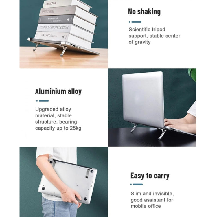 Almohadilla de aumento de soporte de refrigeración Invisible, 2 uds., para ordenador portátil, teléfonos inteligentes y tabletas, 110034 Light Gray