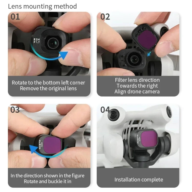 Espejo protector con filtro HD RCSTQ para DJI Mini 4 Pro, accesorios para drones, ND8+ND16+ND32+ND64, ND8+ND16+ND32+ND64+UV+CPL, ND8, ND16, ND32, ND64, CPL, UV, ND-PL8+ND-PL16+ND-PL32+ND-PL64, ND-PL8+ND-PL16+ND-PL32+ND-PL64+UV+CPL, ND-PL8, ND-PL16     ...