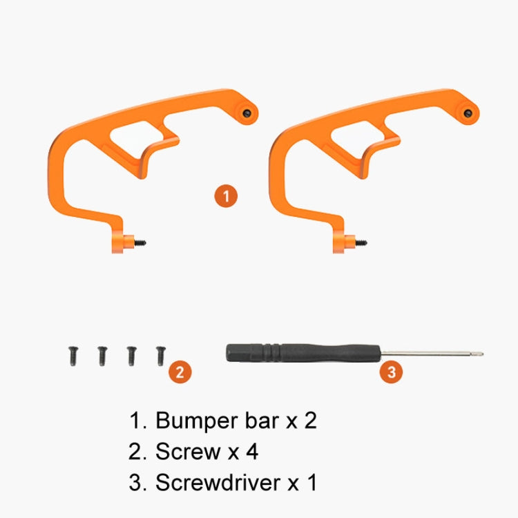 Para DJI Avata 2 RCSTQ aleación de aluminio máquina voladora lente barra de protección contra colisiones, Protection Bar (Red), Protection Bar (Orange)