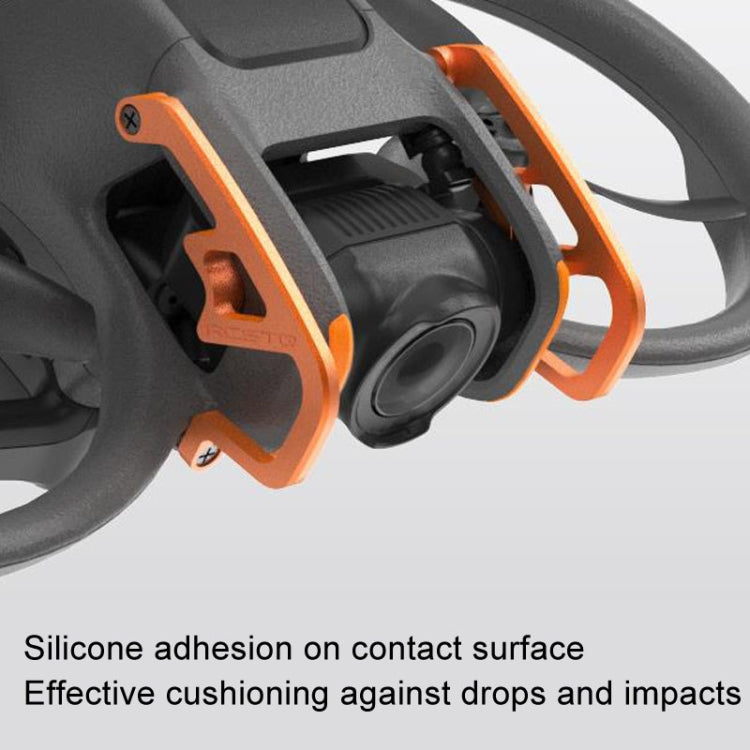 Para DJI Avata 2 RCSTQ aleación de aluminio máquina voladora lente barra de protección contra colisiones, Protection Bar (Red), Protection Bar (Orange)