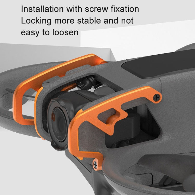 Para DJI Avata 2 RCSTQ aleación de aluminio máquina voladora lente barra de protección contra colisiones, Protection Bar (Red), Protection Bar (Orange)