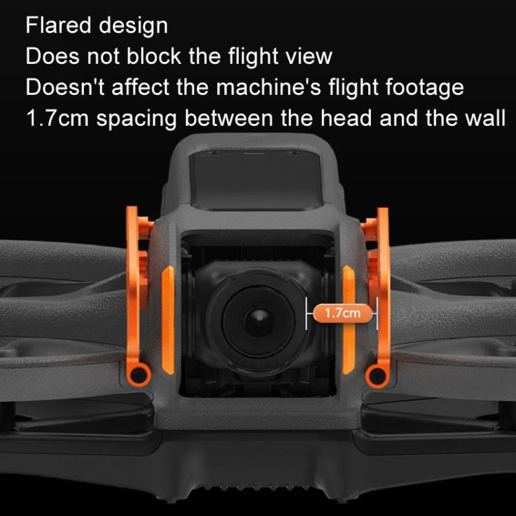 Para DJI Avata 2 RCSTQ aleación de aluminio máquina voladora lente barra de protección contra colisiones, Protection Bar (Red), Protection Bar (Orange)